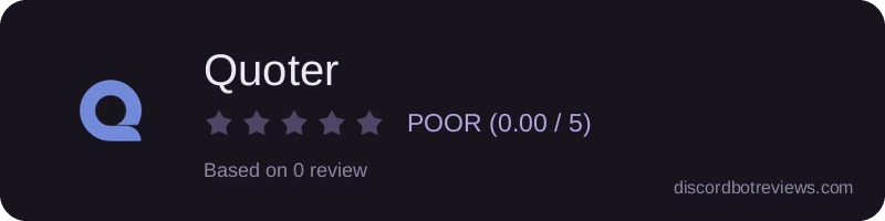 Rating widget preview for Quoter