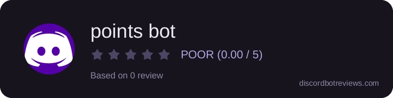 Rating widget preview for points bot