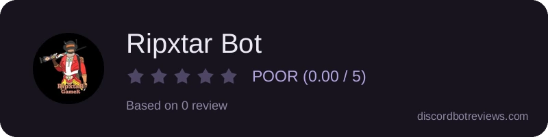 Rating widget preview for Ripxtar Bot