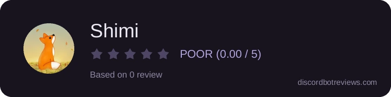 Rating widget preview for Shimi