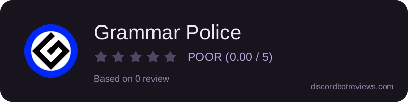 Rating widget preview for Grammar Police