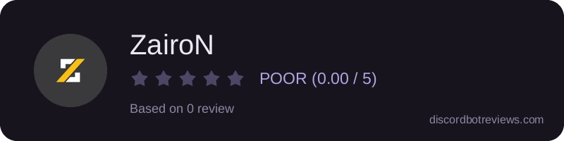 Rating widget preview for ZairoN