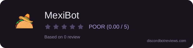 Rating widget preview for MexiBot