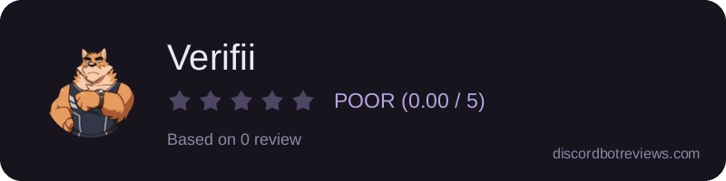 Rating widget preview for Verifii