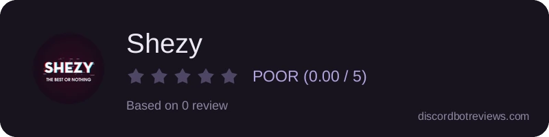Rating widget preview for Shezy