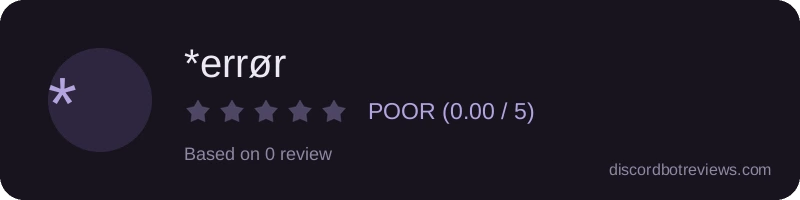 Rating widget preview for *errør