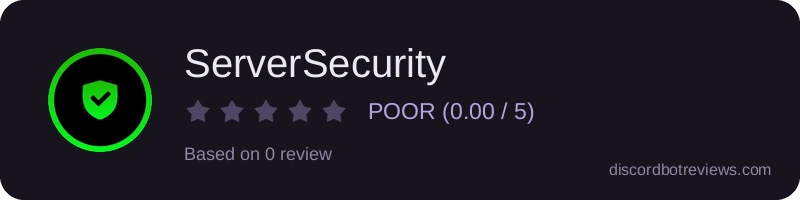 Rating widget preview for ServerSecurity