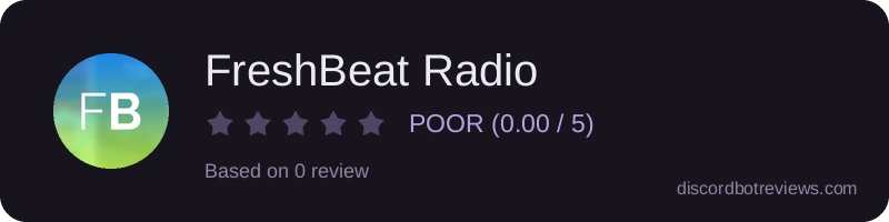 Rating widget preview for FreshBeat Radio