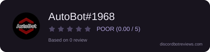 Rating banner for AutoBot#1968