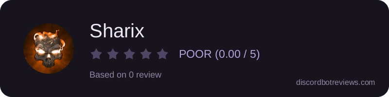 Rating widget preview for Sharix