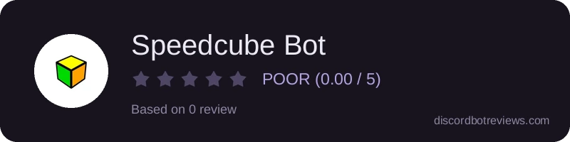 Rating widget preview for Speedcube Bot