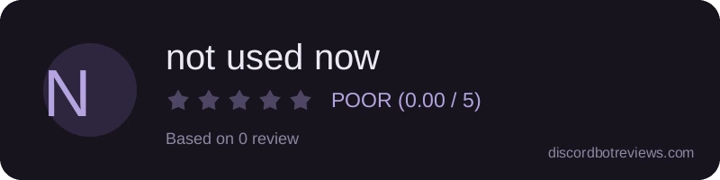 Rating widget preview for not used now