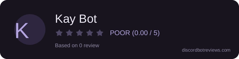 Rating widget preview for Kay Bot