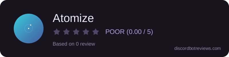 Rating widget preview for Atomize