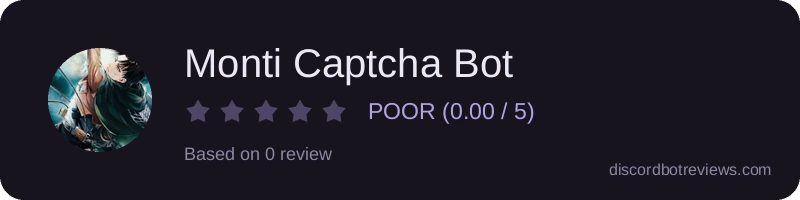 Rating widget preview for Monti Captcha Bot