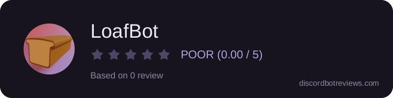 Rating widget preview for LoafBot