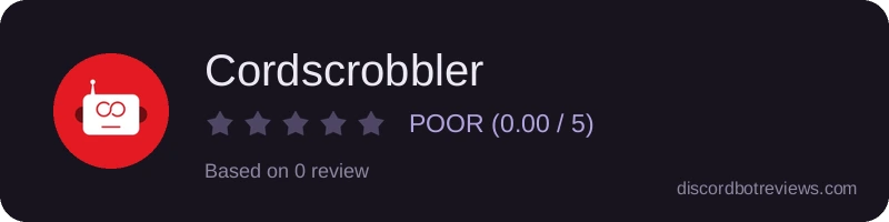Rating widget preview for Cordscrobbler