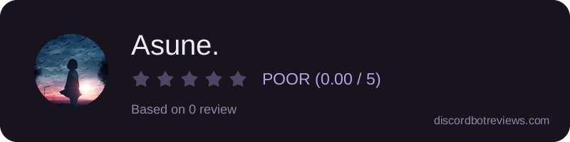 Rating widget preview for Asune.