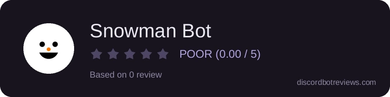 Rating widget preview for Snowman Bot