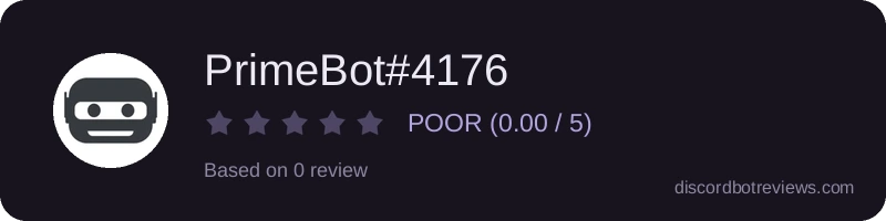 Rating widget preview for PrimeBot#4176