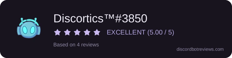 Rating widget preview for Discortics™#3850