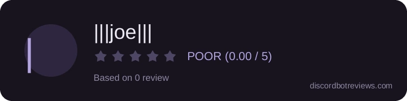 Rating widget preview for |||joe|||