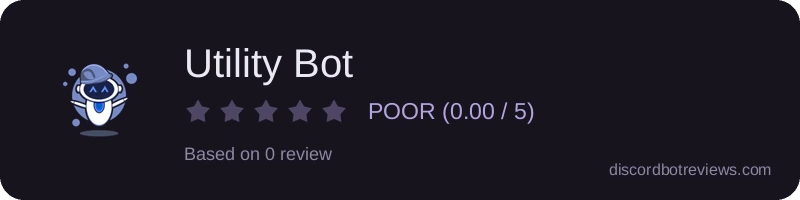 Rating widget preview for Utility Bot