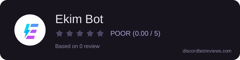 Rating widget preview for Ekim Bot