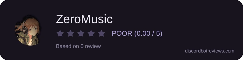 Rating widget preview for ZeroMusic
