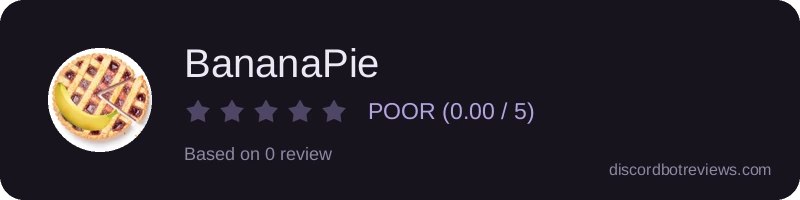 Rating widget preview for BananaPie
