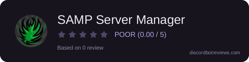 Rating widget preview for SAMP Server Manager