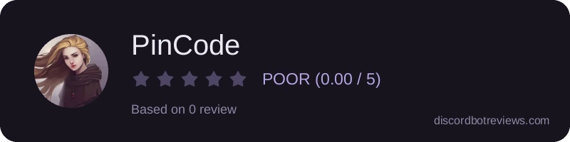 Rating widget preview for PinCode