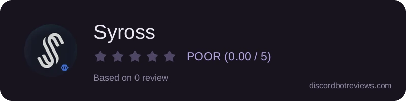 Rating widget preview for Syross