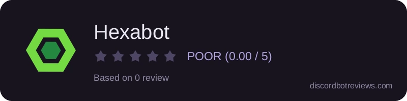 Rating widget preview for Hexabot