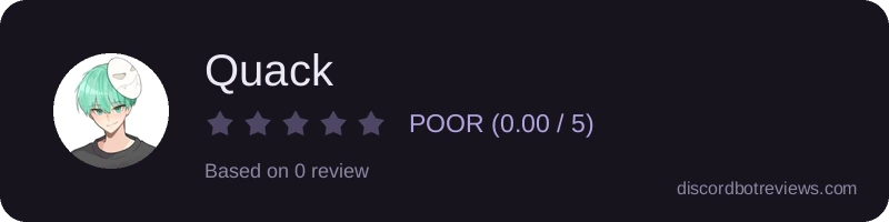 Rating widget preview for Quack