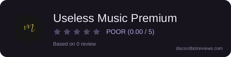 Rating widget preview for Useless Music Premium