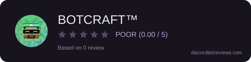 Rating widget preview for BOTCRAFT™