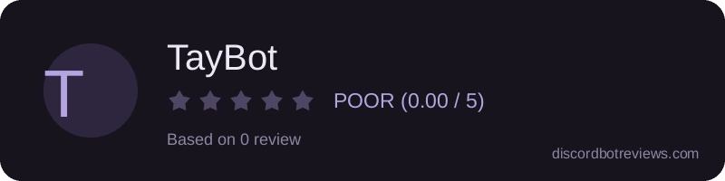Rating widget preview for TayBot