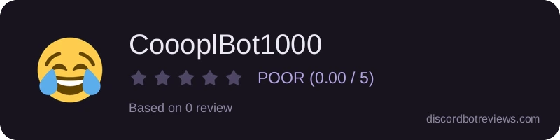 Rating widget preview for CoooplBot1000