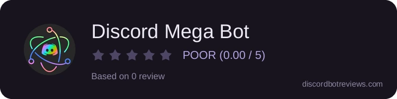 Rating widget preview for Discord Mega Bot