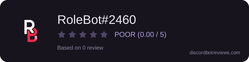 Rating widget preview for RoleBot#2460