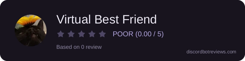Rating widget preview for Virtual Best Friend