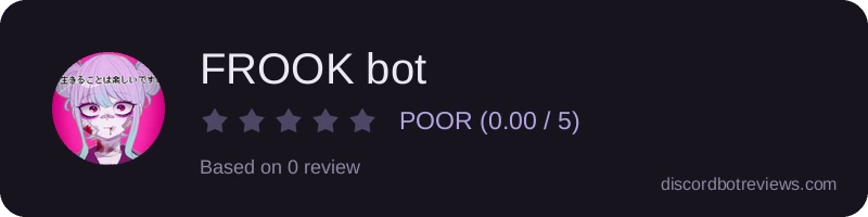 Rating banner for FROOK bot
