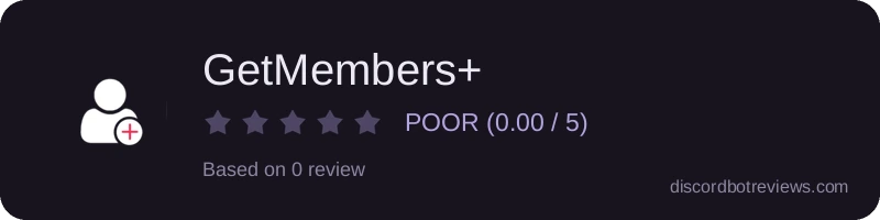Rating widget preview for GetMembers+