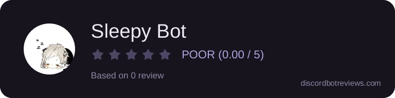Rating widget preview for Sleepy Bot