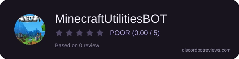 Rating widget preview for MinecraftUtilitiesBOT
