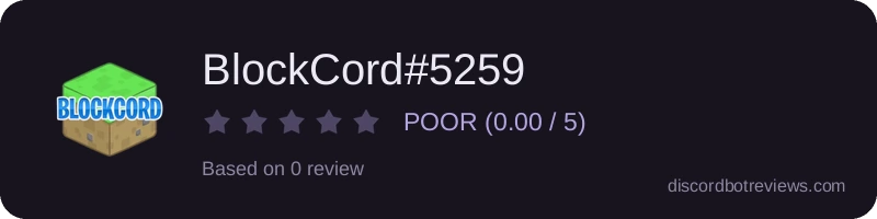 Rating widget preview for BlockCord#5259