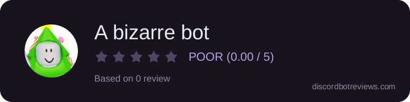 Rating widget preview for A bizarre bot