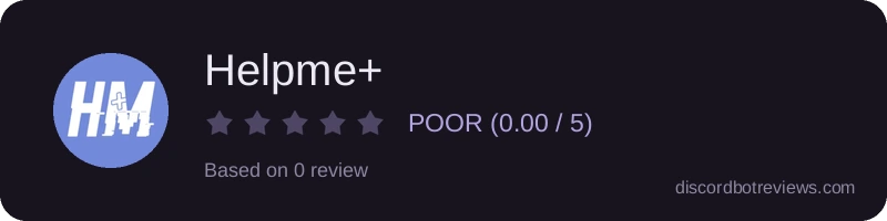 Rating widget preview for Helpme+