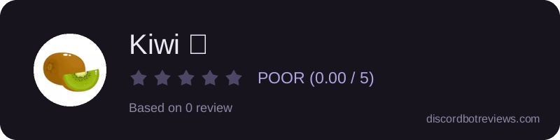 Rating widget preview for Kiwi 🥝